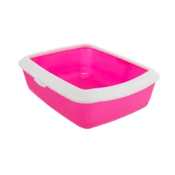 Toalet za mace classic sa ramom 37x15x47 pink/beli