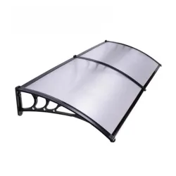 Nadstrešnica 240x100 Crna Providna 5mm Leksan 1509