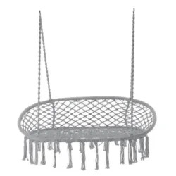 Ljuljaška dupla viseća siva