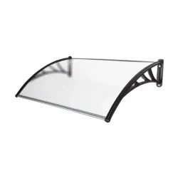 Nadstrešnica 150x100 Crna Providna 5mm Leksan 1392
