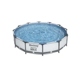 Prečnik 366 cm. Visina: 76 cm. Težina: 21,924 kg. Materijal: metal i plastika. Boja: siva. Izdržljiva struktura. Prostran rezervoar će obezbediti zajedničku zabavu. Za celu porodicu. Može da se postavi u bašti ili na placu. Može da stane u njega: 6.473 litara vode.