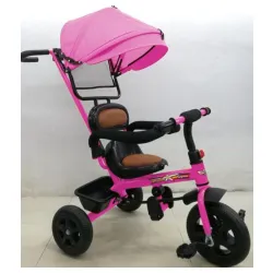 Tricikl sa tendom i kožnim sedištem Y-TS5543 ROZE 021869