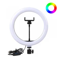 Selfie LED Ring light RGB color (10 in) + drzac za mobilni telefon