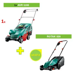 Skidač mahovine Bosch AVR 1100 + Kosačica Bosch Rotak 320