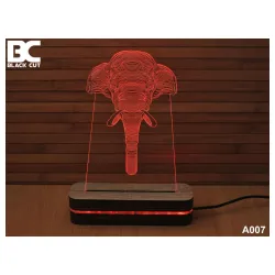3D lampa Slon plavi