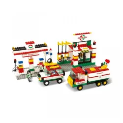 Sluban kocke Benzinska stanica sa vozilima 41 kom