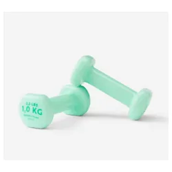 Zelene bučice za fitnes dva komada po 1 kg