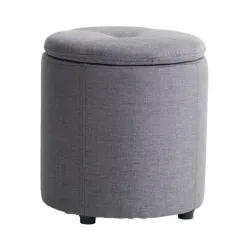 Tabure LEVEGE sa prostrom za odlaganje sivi