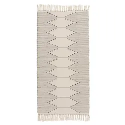 Tepih NIL 70x140 prljavo bela/crna