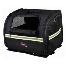 Torba za bicikl za psa crna i žuta