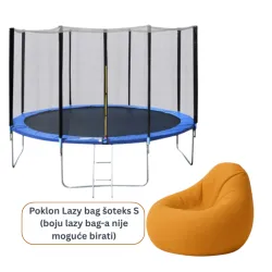 Trambolina 366 cm sa ogradom i mrežom+lazy bag s poklon