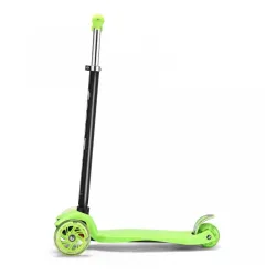 Trotinet za decu jednobojni sa svetlećim točkićima Zeleni