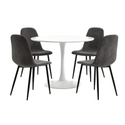 Trpezarijska garnitura Simple crna