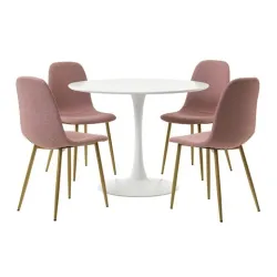 Trpezarijska garnitura Simple roza