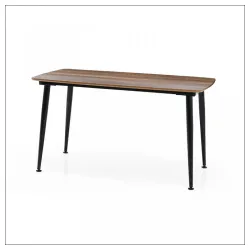 Trpezarijski sto Pekin Orah MDF/Crne noge 800×1400 mm