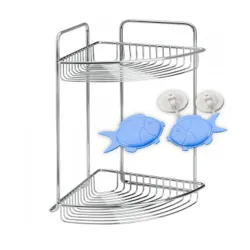 Ugaona polica za kupatilo na dva nivoa