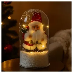 Ukras deda mraz snežna kugla 12,5x25,8 cm