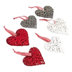 Novogodišnji ukras HEART 6kom/p