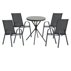 Baštenski set Dubai 4 stolice