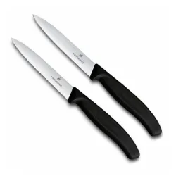 Victorinox kuhinjski nož set reckavi+ravni crni