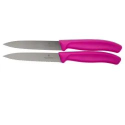 Victorinox kuhinjski nož set reckavi+ravni roze