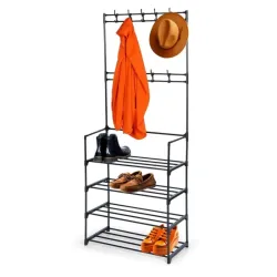 Vilde 568023 Metalni čiviluk sa cipelarnikom , 57 x 28 x 156 cm