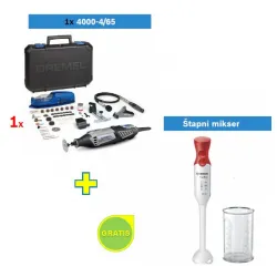 Višenamenski alat DREMEL 4000 sa 65 kom pribora + Bosch štapni mikser