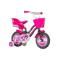 Bicikl Visitor Little heart 12" crno roze