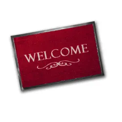 Otirač Homelike Welcome red