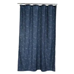 Zavesa za kadu plava sa belim zvezdama 150x200 cm