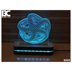 3D lampa Zvezda zelena