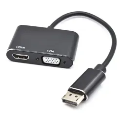 Adapter konverter Displayport - HDMI/VGA 1080p Kettz DP2HV-K12