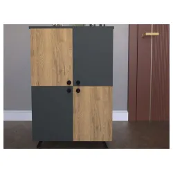 Stilski cipelarnik 4 vrata sivi