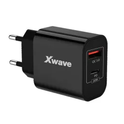 Xwave H20AC 20w Brzi ZIDNI punjač za mobilne,tablete, usb-C usb-A ,CRNI