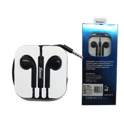 Xwave E500M black slušalice earbud za mobilni sa mik./stereo/3.5mm/kabl 1.3m