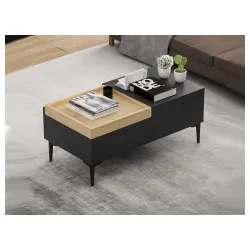 Klub sto Mia antracit - safir hrast