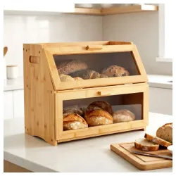 Vilde 229283 - Kutija za hleb od bambusa na 2 sprata 
39x25x32 cm