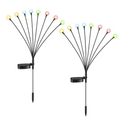 Solarna RGB baštenska lampa - 2 kom. 8 LED