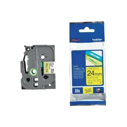 TZe-651 crna na žuto 24mm