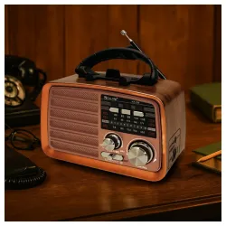 Prenosni retro radio prijemnik roze