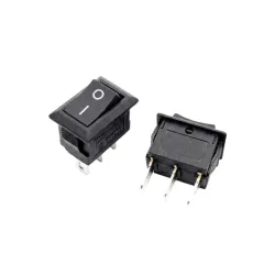 Prekidač crni kockasti 8x13mm 2pola/3pina