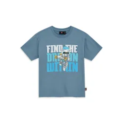 LEGO NINJAGO majica kratkih rukava, prašnjavo plava - 134