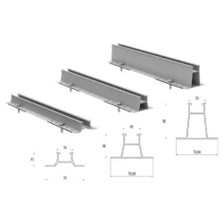 Mini šina za lim 25mm visine SET