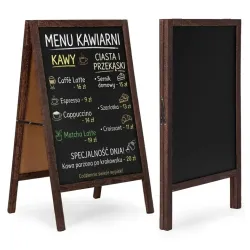 Reklamni A-stalak 83×50 cm, dvostrana tabla za pisanje kredom – ModernHome