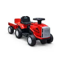 Traktor za decu Mini Farmer sa prikolicom (6V) – Crveni