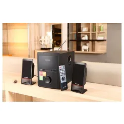Microlab M700BT Aktivni drven zvucnici 2.1 46W RMS(18W,2x14W) SD, USB, FM, Bluetooth, daljinski, 3.5