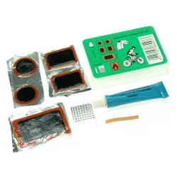 PRIBOR ZA KRPLJENJE FLEKE + LEPAK + šmirgla + gumica za ventil