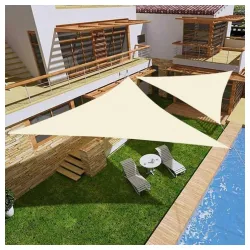Trostrano suncobran jedro 3×3×3 m, vodootporno, bež - MultiGarden