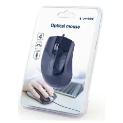 MUS-4B-01 ** Gembird Opticki mis 800-1200Dpi 4-button black 99mm USB kabl 1,35m (207)