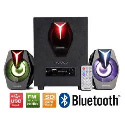 Microlab G100BT Aktivni zvucnici 2.1 11W (5W,2x3W) 3,5mm, SD, USB, FM, Bluetooth, daljinski, LED